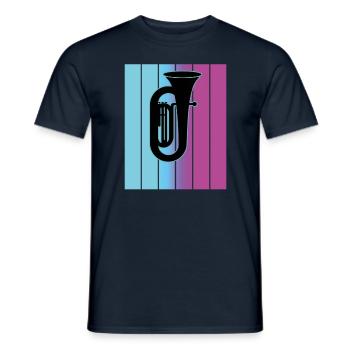 Tuba Player Tuba Musical Instrument - Men's T-Shirt - navy - Front - AI Model Male 178 light (178cm)