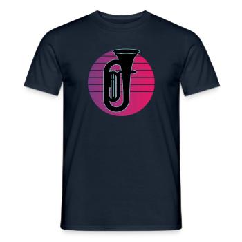 Joueur de tuba Tuba Instrument de musique - T-shirt homme - marine - Devant - AI Model Male 178 light (178cm)