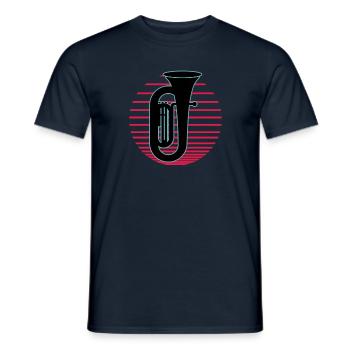 Tuba Player Tuba Musical Instrument - Men's T-Shirt - navy - Front - AI Model Male 178 light (178cm)