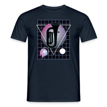Joueur de tuba Tuba Instrument de musique - T-shirt homme - marine - Devant - AI Model Male 178 light (178cm)