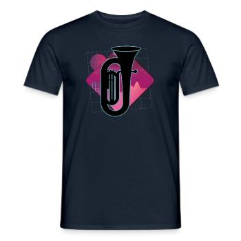 Tuba Player Tuba Musical Instrument - Men's T-Shirt - navy - Front - AI Model Male 178 light (178cm)
