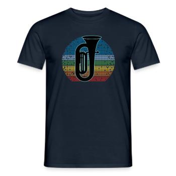 Joueur de tuba Tuba Instrument de musique - T-shirt homme - marine - Devant - AI Model Male 178 light (178cm)