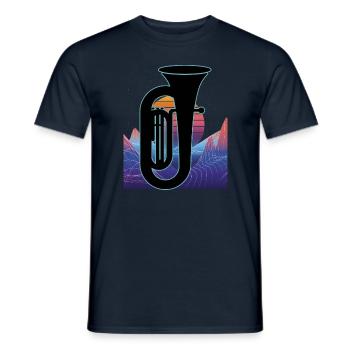 Tuba Player Tuba Musical Instrument - Men's T-Shirt - navy - Front - AI Model Male 178 light (178cm)
