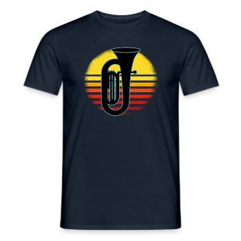 Joueur de tuba Tuba Instrument de musique - T-shirt homme - marine - Devant - AI Model Male 178 light (178cm)