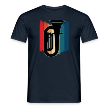 Tuba Player Tuba Musical Instrument - Men's T-Shirt - navy - Front - AI Model Male 178 light (178cm)