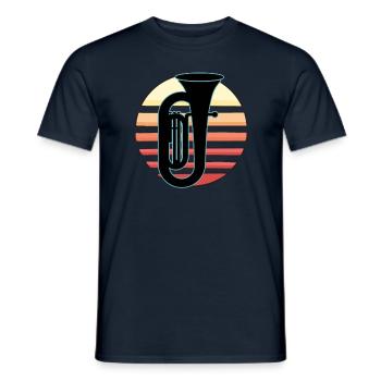 Joueur de tuba Tuba Instrument de musique - T-shirt homme - marine - Devant - AI Model Male 178 light (178cm)
