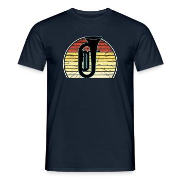 Joueur de tuba Tuba Instrument de musique - T-shirt homme - marine - Devant - AI Model Male 178 light (178cm)