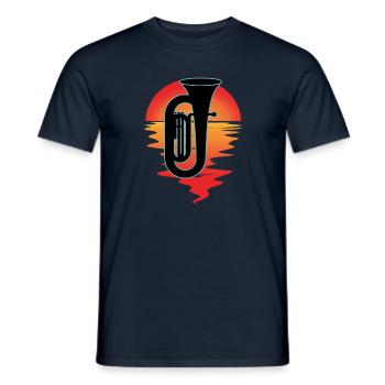 Tuba Player Tuba Musical Instrument - Men's T-Shirt - navy - Front - AI Model Male 178 light (178cm)