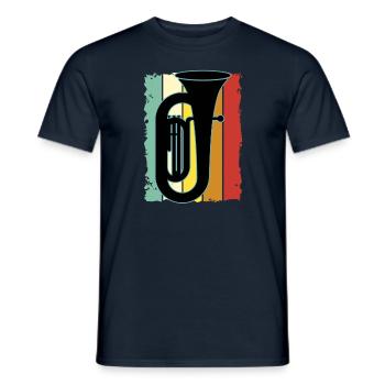 Tuba Player Tuba Musical Instrument - Men's T-Shirt - navy - Front - AI Model Male 178 light (178cm)