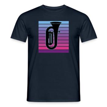 Joueur de tuba Tuba Instrument de musique - T-shirt homme - marine - Devant - AI Model Male 178 light (178cm)