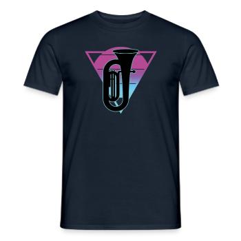 Joueur de tuba Tuba Instrument de musique - T-shirt homme - marine - Devant - AI Model Male 178 light (178cm)