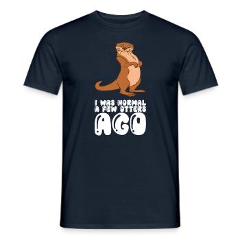Petits jeux de mots sur les loutres et blagues sur les loutres - T-shirt homme - marine - Devant - AI Model Male 178 light (178cm)