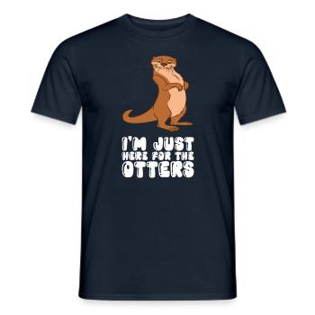 Petits jeux de mots sur les loutres et blagues sur les loutres - T-shirt homme - marine - Devant - AI Model Male 178 light (178cm)