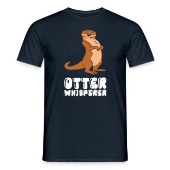 Petits jeux de mots sur les loutres et blagues sur les loutres - T-shirt homme - marine - Devant - AI Model Male 178 light (178cm)