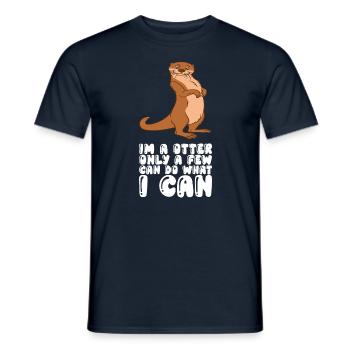 Niedliche Otter-Wortspiele Und Otter-Witze - Männer T-Shirt - Navy - Vorne - AI Model Male 178 light (178cm)
