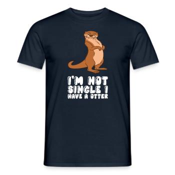 Petits jeux de mots sur les loutres et blagues sur les loutres - T-shirt homme - marine - Devant - AI Model Male 178 light (178cm)