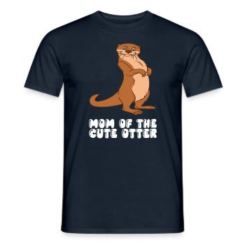 Petits jeux de mots sur les loutres et blagues sur les loutres - T-shirt homme - marine - Devant - AI Model Male 178 light (178cm)