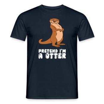 Niedliche Otter-Wortspiele Und Otter-Witze - Männer T-Shirt - Navy - Vorne - AI Model Male 178 light (178cm)