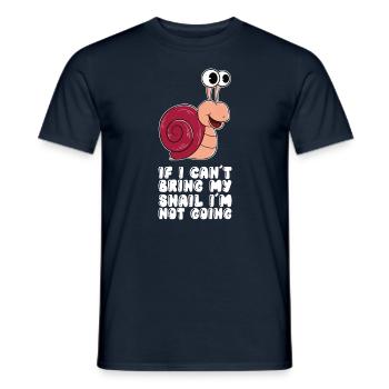 If I can't bring my snail - Men's T-Shirt - navy - Front - AI Model Male 178 light (178cm)
