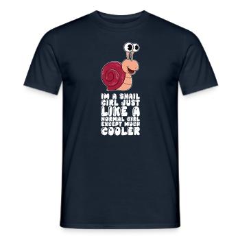I'm a snail girl - Men's T-Shirt - navy - Front - AI Model Male 178 light (178cm)