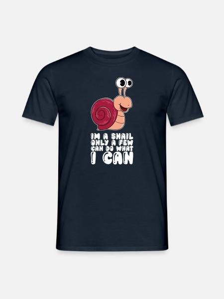 I am a snail - Men's T-Shirt - navy