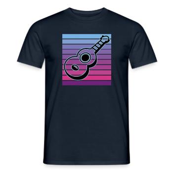 Ukulelen Vitage - Männer T-Shirt - Navy - Vorne - AI Model Male 178 light (178cm)