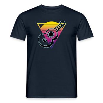 Ukulelen Vitage - Männer T-Shirt - Navy - Vorne - AI Model Male 178 light (178cm)