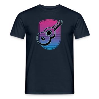 Ukuleles Vitage - Men's T-Shirt - navy - Front - AI Model Male 178 light (178cm)