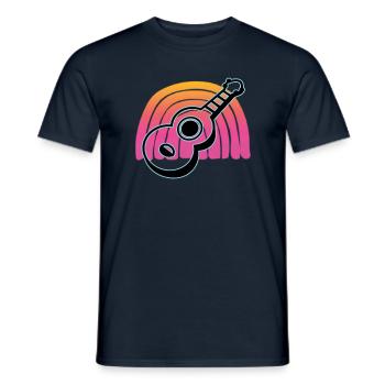 Ukulelen Vitage - Männer T-Shirt - Navy - Vorne - AI Model Male 178 light (178cm)