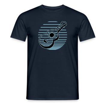 Ukulelen Vitage - Männer T-Shirt - Navy - Vorne - AI Model Male 178 light (178cm)