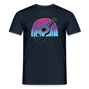 Ukulelen Vitage - Männer T-Shirt - Navy - Vorne - AI Model Male 178 light (178cm)
