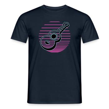 Ukulelen Vitage - Männer T-Shirt - Navy - Vorne - AI Model Male 178 light (178cm)