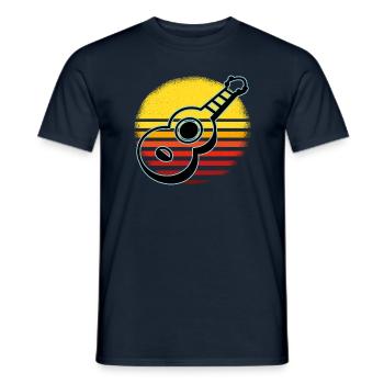 Ukulelen Vitage - Männer T-Shirt - Navy - Vorne - AI Model Male 178 light (178cm)