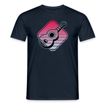 Ukuleles Vitage - Men's T-Shirt - navy - Front - AI Model Male 178 light (178cm)