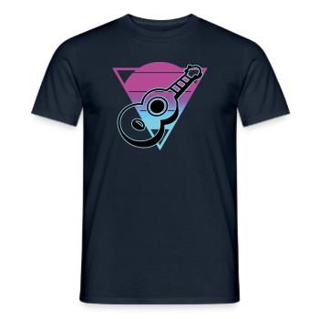 Ukulelen Vitage - Männer T-Shirt - Navy - Vorne - AI Model Male 178 light (178cm)