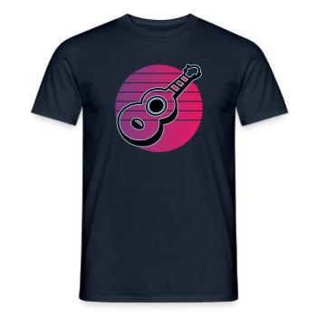 Ukulelen Vitage - Männer T-Shirt - Navy - Vorne - AI Model Male 178 light (178cm)