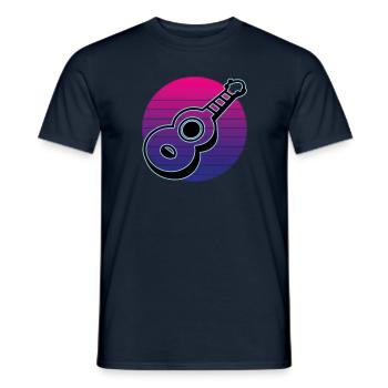 Ukuleles Vitage - Men's T-Shirt - navy - Front - AI Model Male 178 light (178cm)