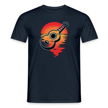 Ukuleles Vitage - Men's T-Shirt - navy - Front - AI Model Male 178 light (178cm)