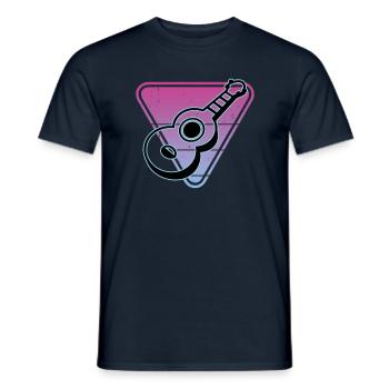Ukulelen Vitage - Männer T-Shirt - Navy - Vorne - AI Model Male 178 light (178cm)