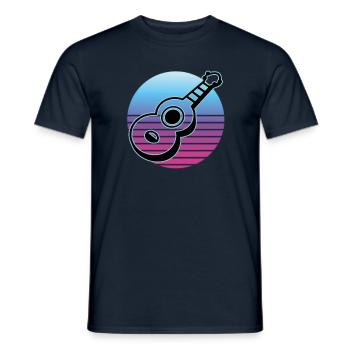Ukulelen Vitage - Männer T-Shirt - Navy - Vorne - AI Model Male 178 light (178cm)