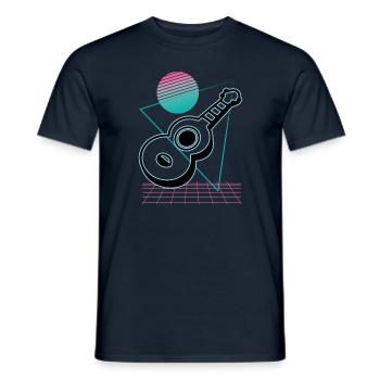 Ukulelen Vitage - Männer T-Shirt - Navy - Vorne - AI Model Male 178 light (178cm)