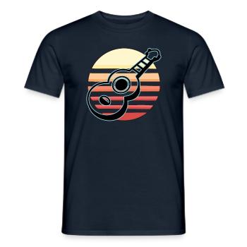 Ukulelen Vitage - Männer T-Shirt - Navy - Vorne - AI Model Male 178 light (178cm)
