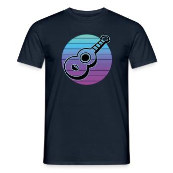 Ukulelen Vitage - Männer T-Shirt - Navy - Vorne - AI Model Male 178 light (178cm)