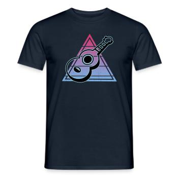 Ukuleles Vitage - Men's T-Shirt - navy - Front - AI Model Male 178 light (178cm)