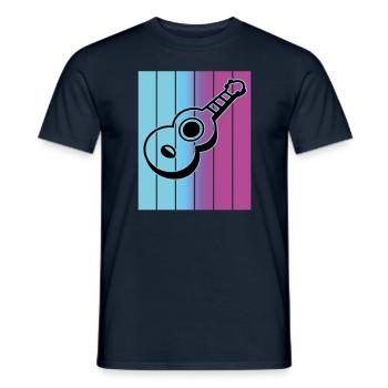Ukulelen Vitage - Männer T-Shirt - Navy - Vorne - AI Model Male 178 light (178cm)