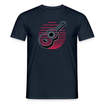 Ukulelen Vitage - Männer T-Shirt - Navy - Vorne - AI Model Male 178 light (178cm)