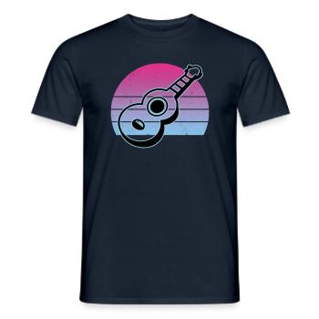 Ukuleles Vitage - Men's T-Shirt - navy - Front - AI Model Male 178 light (178cm)