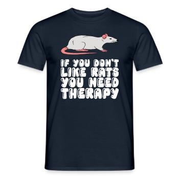 Thérapie par les rats - T-shirt homme - marine - Devant - AI Model Male 178 light (178cm)