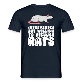 Introvertiert Über Ratten Zu Sprechen - Männer T-Shirt - Navy - Vorne - AI Model Male 178 light (178cm)