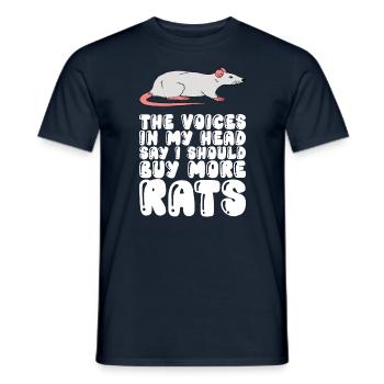 Je devrais acheter plus de rats - T-shirt homme - marine - Devant - AI Model Male 178 light (178cm)